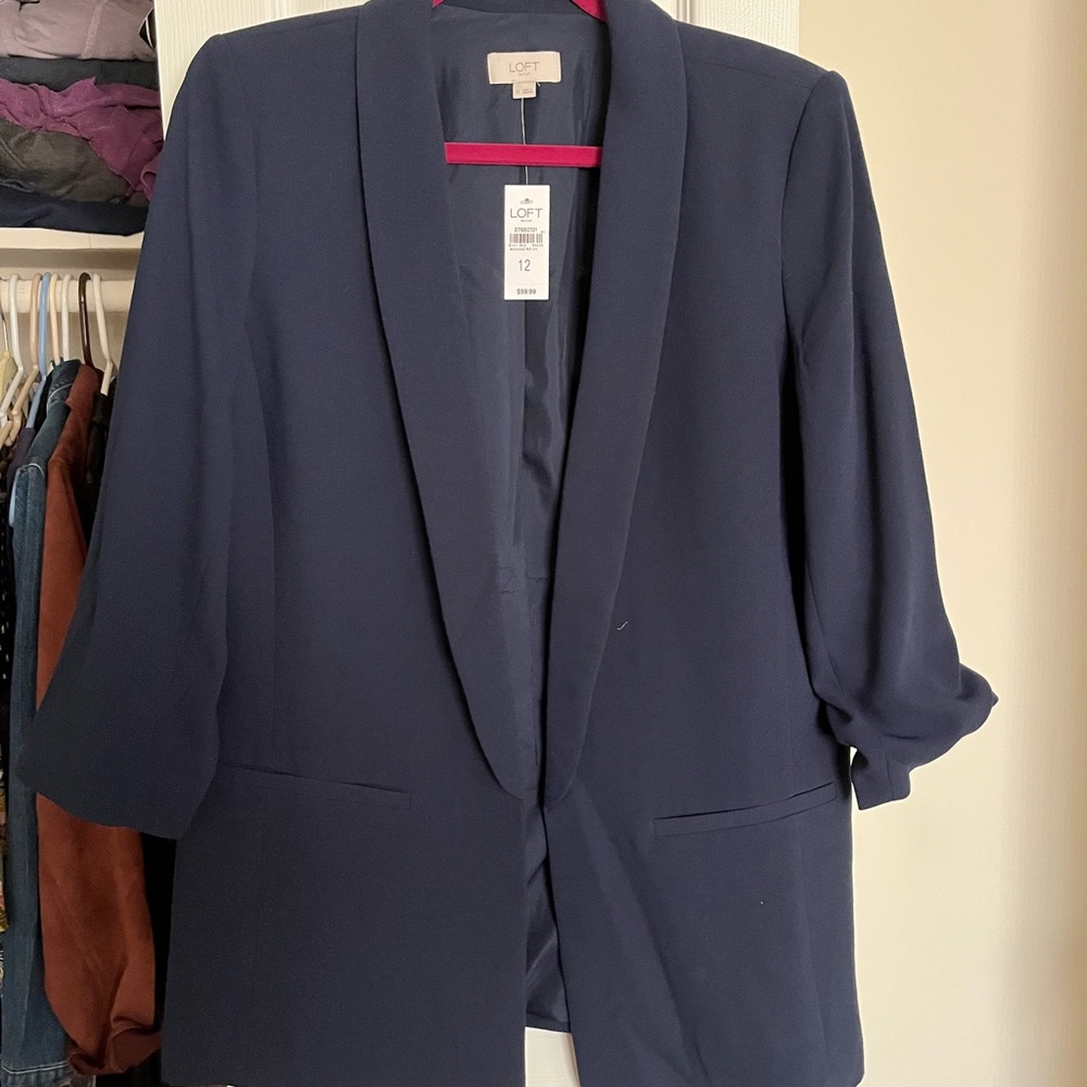 Loft outlet navy blazer